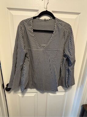 grand & greene Black and White Gingham Top